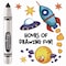 Crayola Broad Line Washable Markers, Broad Bullet Tip, Black, 12PK 58-7800-051 - alternate 5